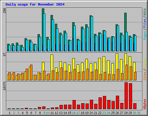 Daily usage for November 2024