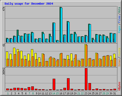 Daily usage for December 2024
