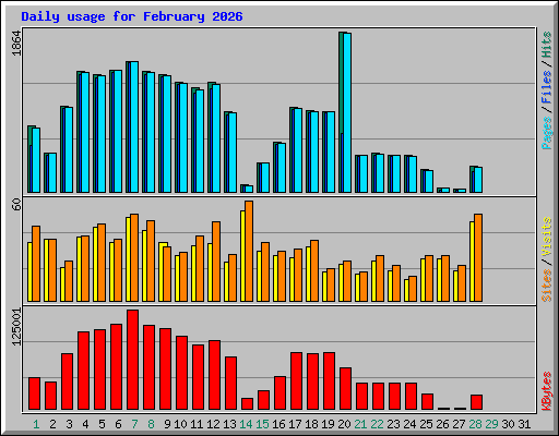Daily usage for February 2026