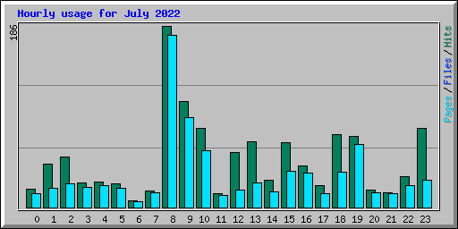 Hourly usage for July 2022