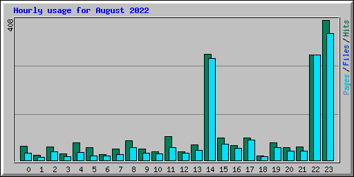 Hourly usage for August 2022