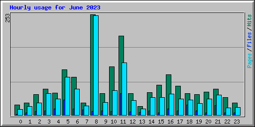 Hourly usage for June 2023