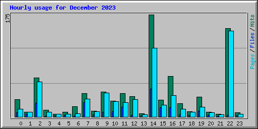 Hourly usage for December 2023