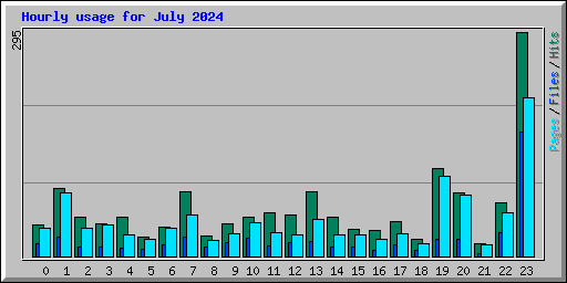Hourly usage for July 2024