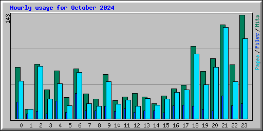 Hourly usage for October 2024