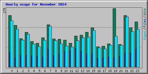 Hourly usage for November 2024