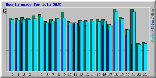 Hourly usage for July 2025
