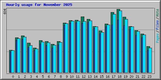 Hourly usage for November 2025