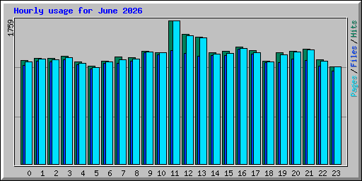 Hourly usage for June 2026
