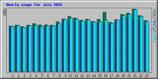 Hourly usage for July 2026
